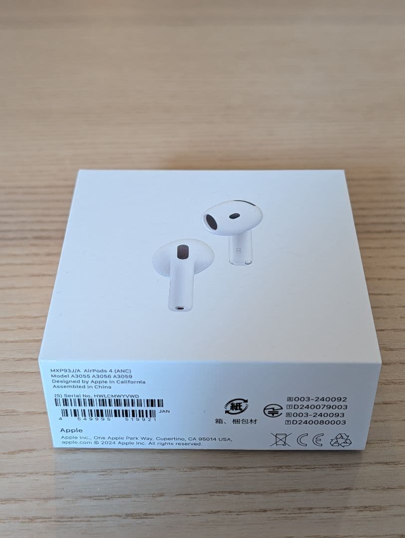Apple アクティブノイズキャンセリング搭載 AirPods 4