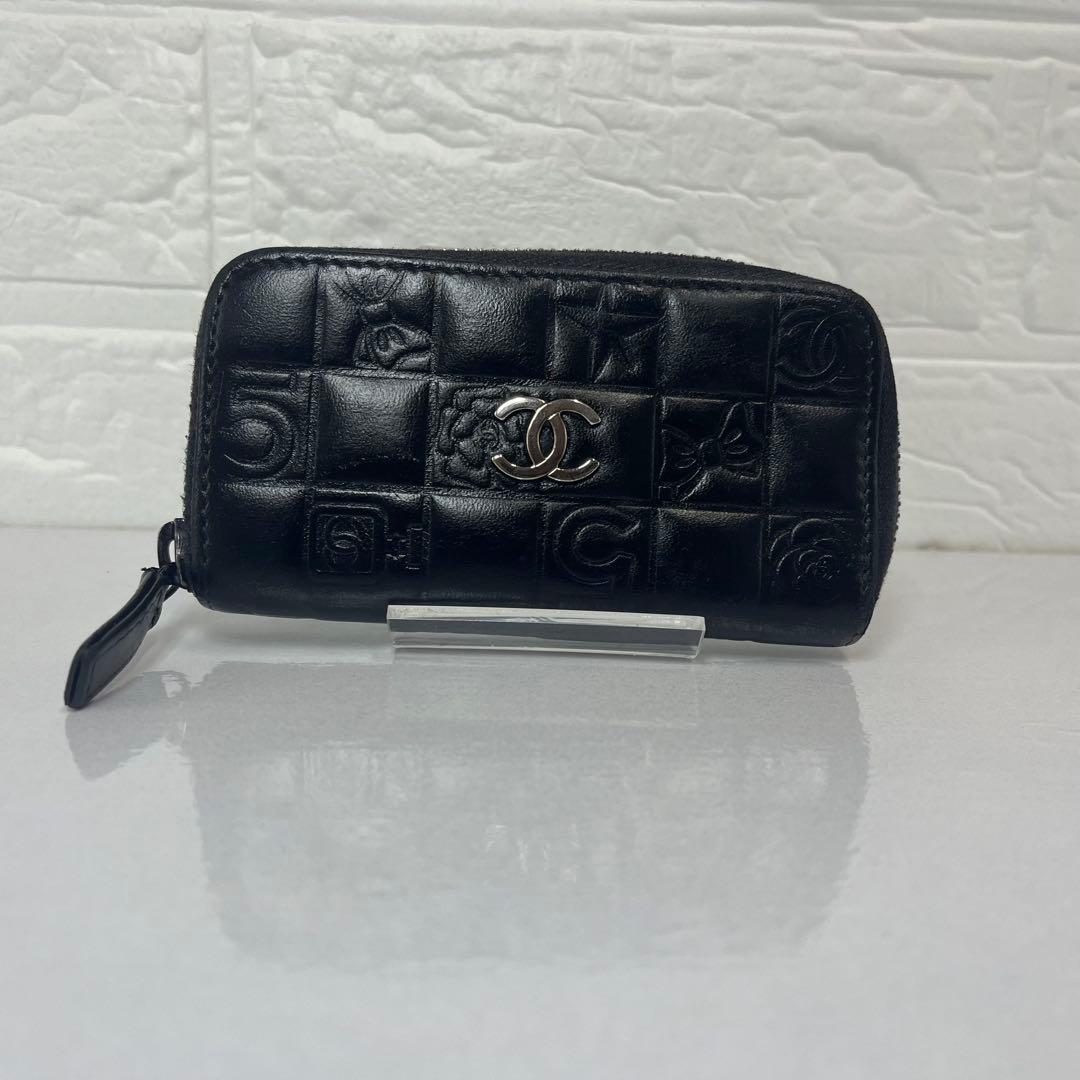 CHANEL シャネル 財布 ケース ブラック アイコンライン 美品