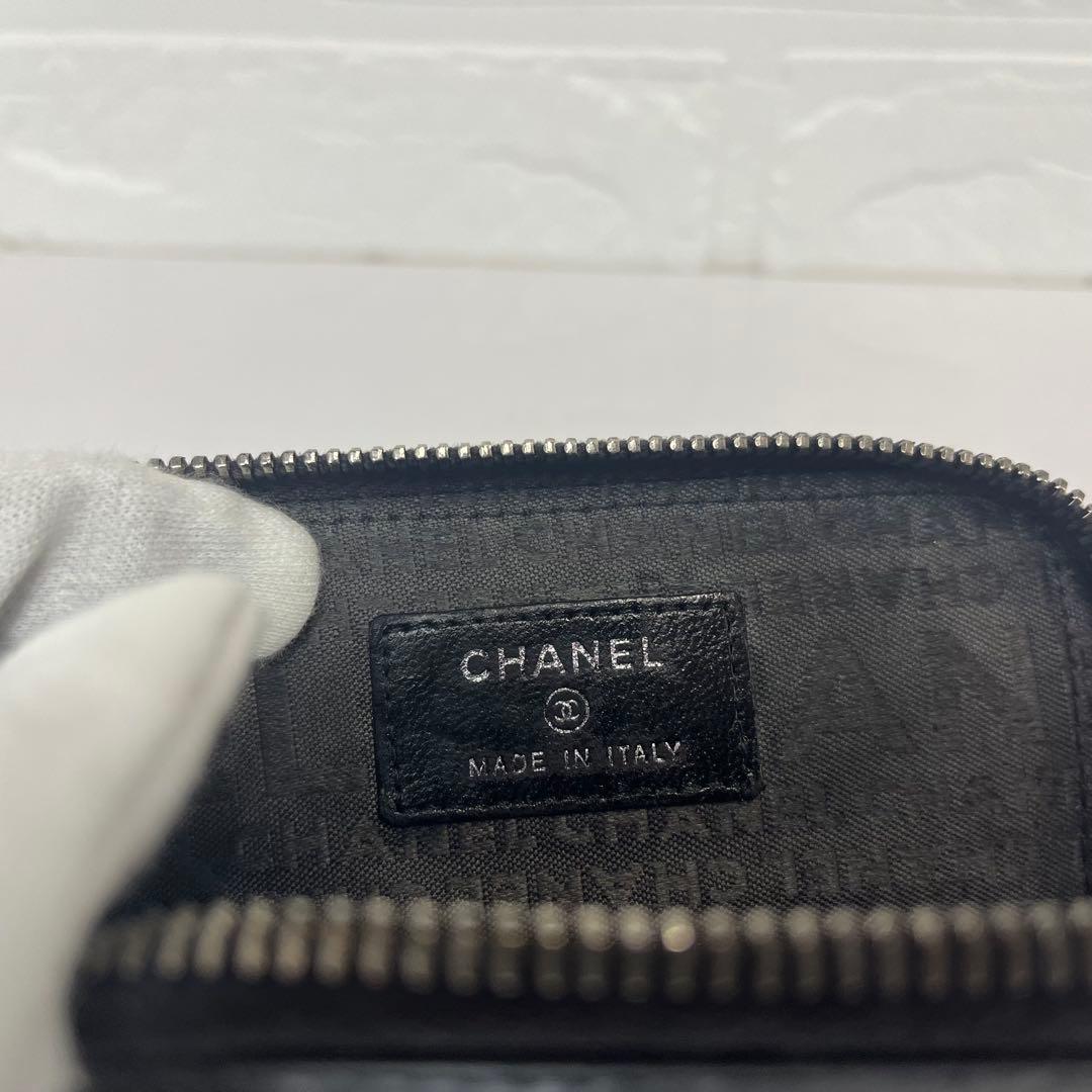 CHANEL シャネル 財布 ケース ブラック アイコンライン 美品