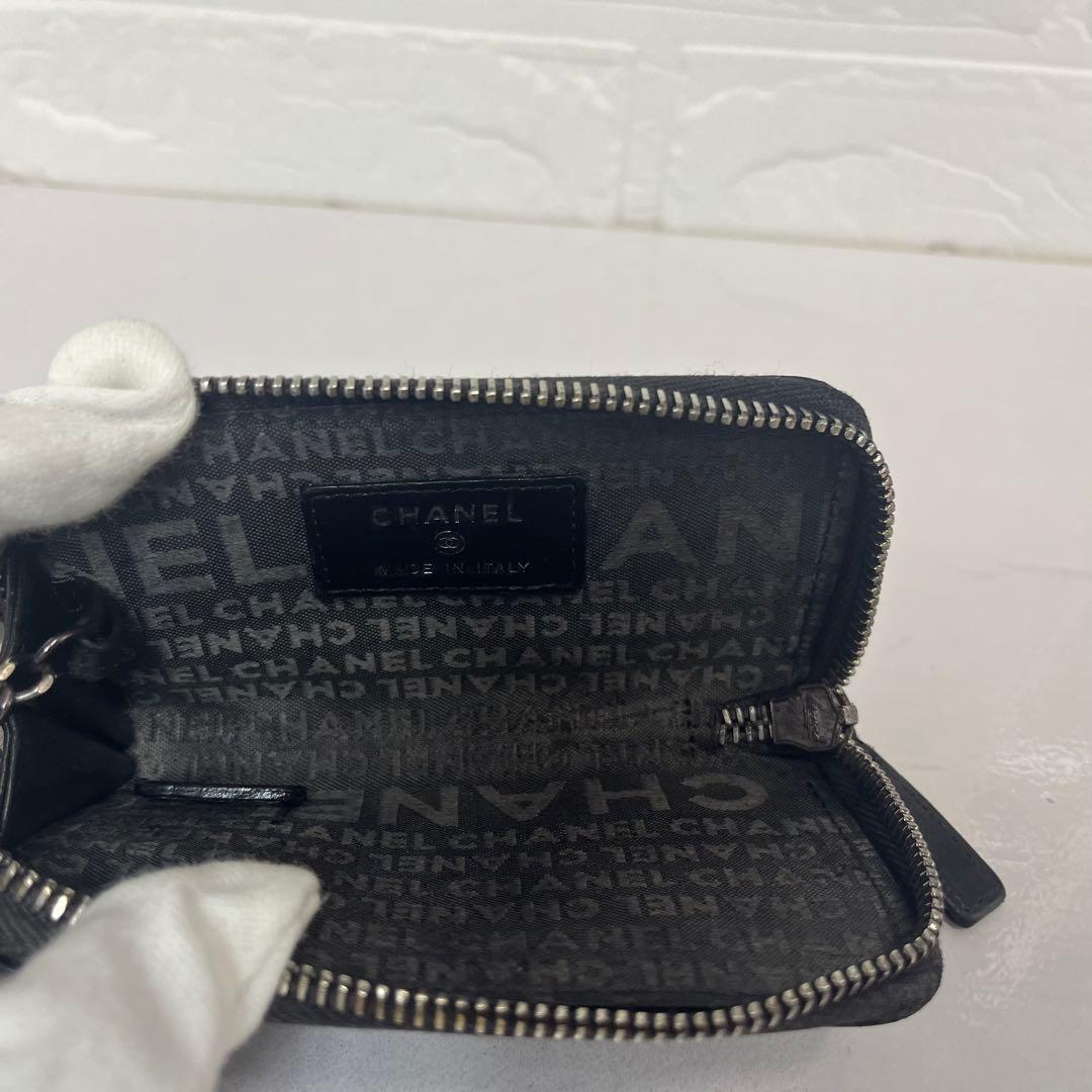 CHANEL シャネル 財布 ケース ブラック アイコンライン 美品
