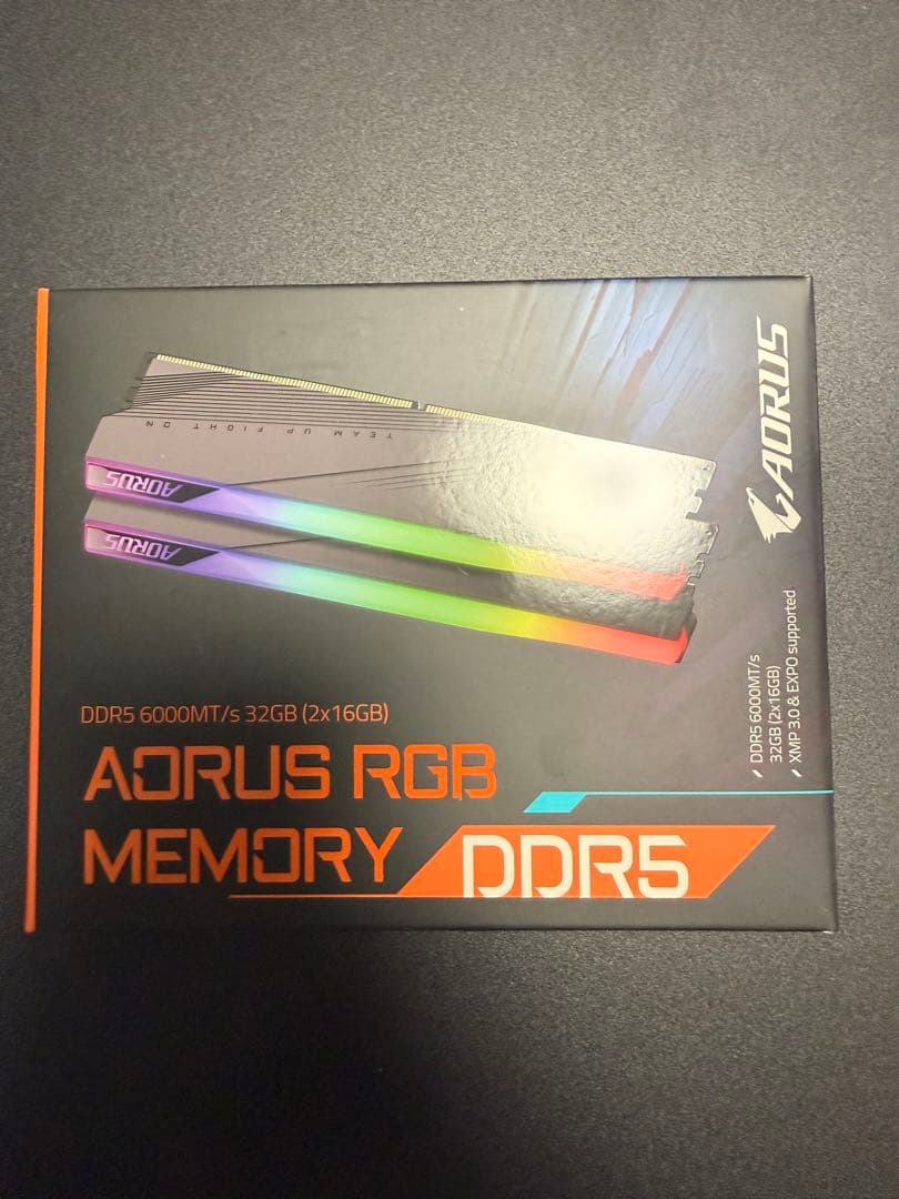 メモリー AORUS DDR5 6000MT/s 32GB (2x16GB)