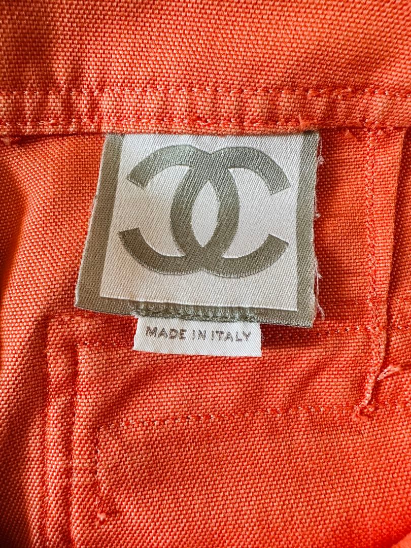 CHANEL オレンジ ワークパンツ