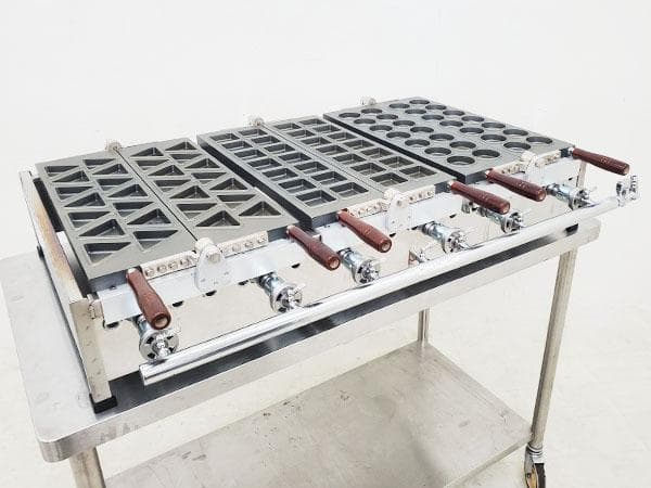 Z499/大判焼き器/今川焼き/回転焼き/3連式ガス式/都市ガス/業務用