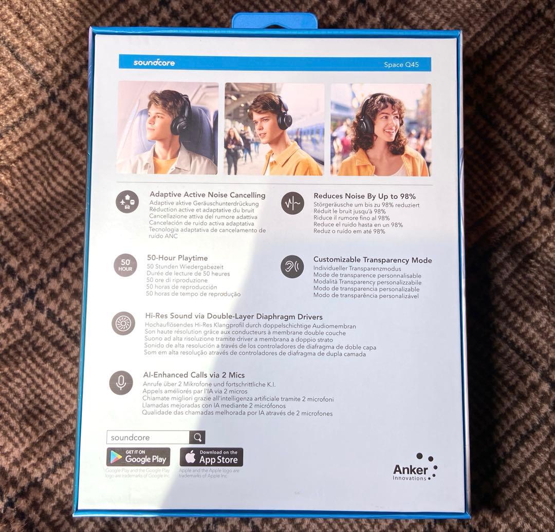 【ほぼ未使用】Anker SoundcoreQ45ワイヤレスヘッドホン付属品完備