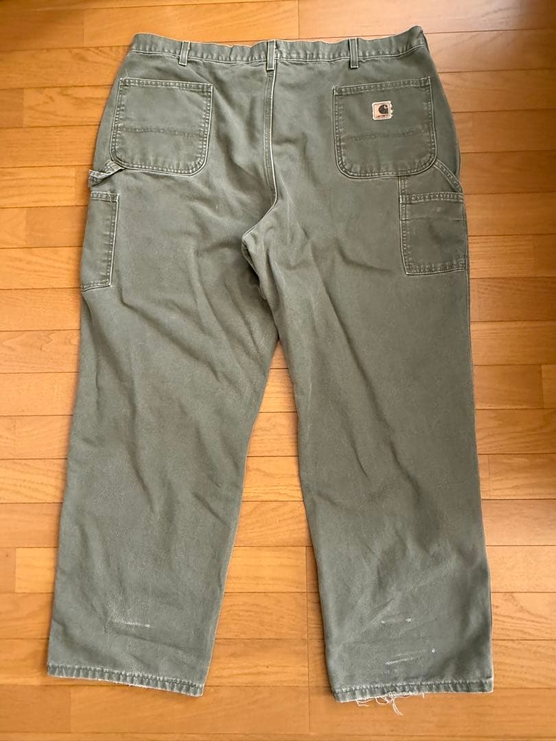 00s carhartt ペインター　ダッグ地パンツ　カーキ系 W44 L32
