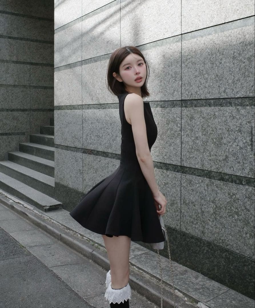 Darich シルエットフレアミニワンピース freeサイズ