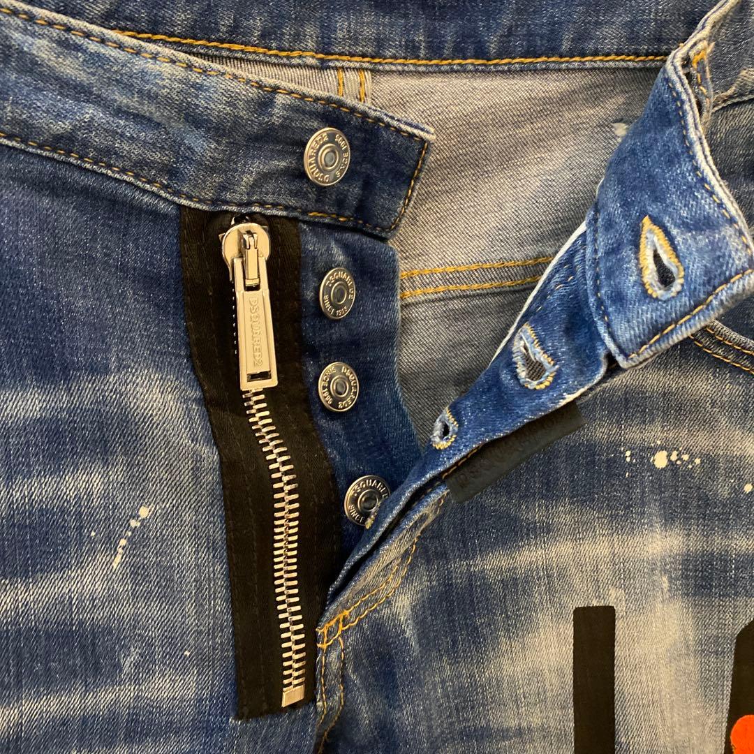 DSQUARED2 スケータージーン　　　ダメージリペア　ペイント加工