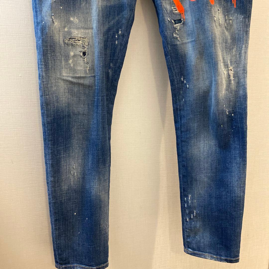 DSQUARED2 スケータージーン　　　ダメージリペア　ペイント加工