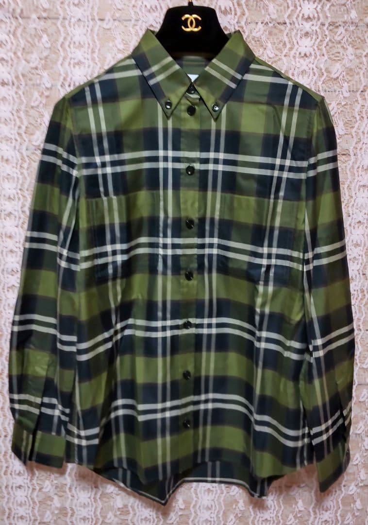 BURBERRY✨️オリーブグリーン・ チェックシャツ[タグ付き・未使用]