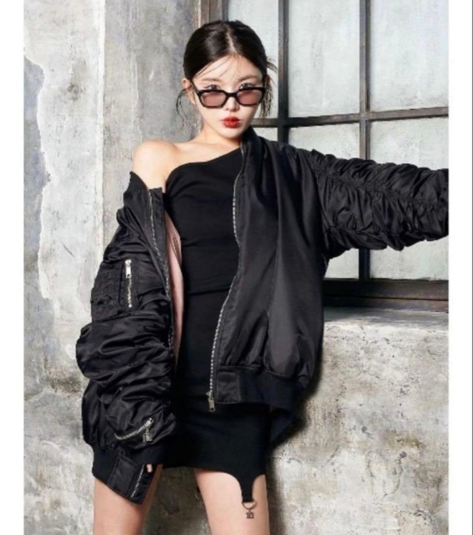 Darich ボリュームギャザーMA-1 ジャケット 上着 冬服