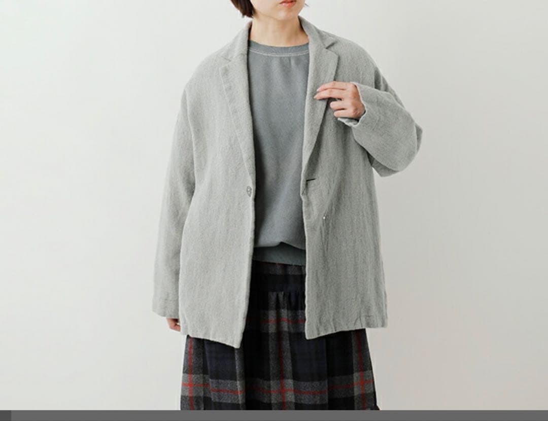 TRAVAIL MANUEL ウールリネンミルド ラスティック ジャケット