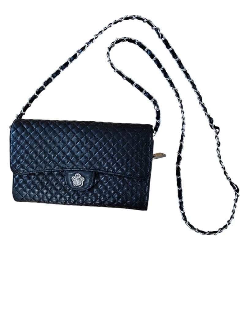 シャネル カメリア チェーンウォレット ショルダーバッグ ポシェット