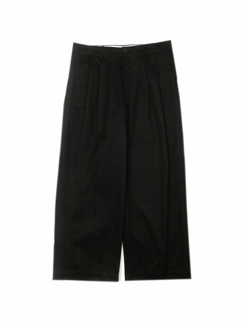 パンツ 2TUCK WIDE CHINO TROUSERS[BLACK]