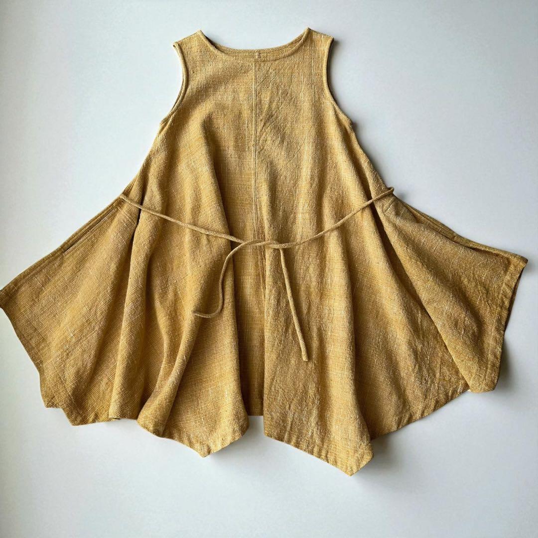 うさとの服　usaato 草木染め　チュニック　トップス　変形　ヘンプ