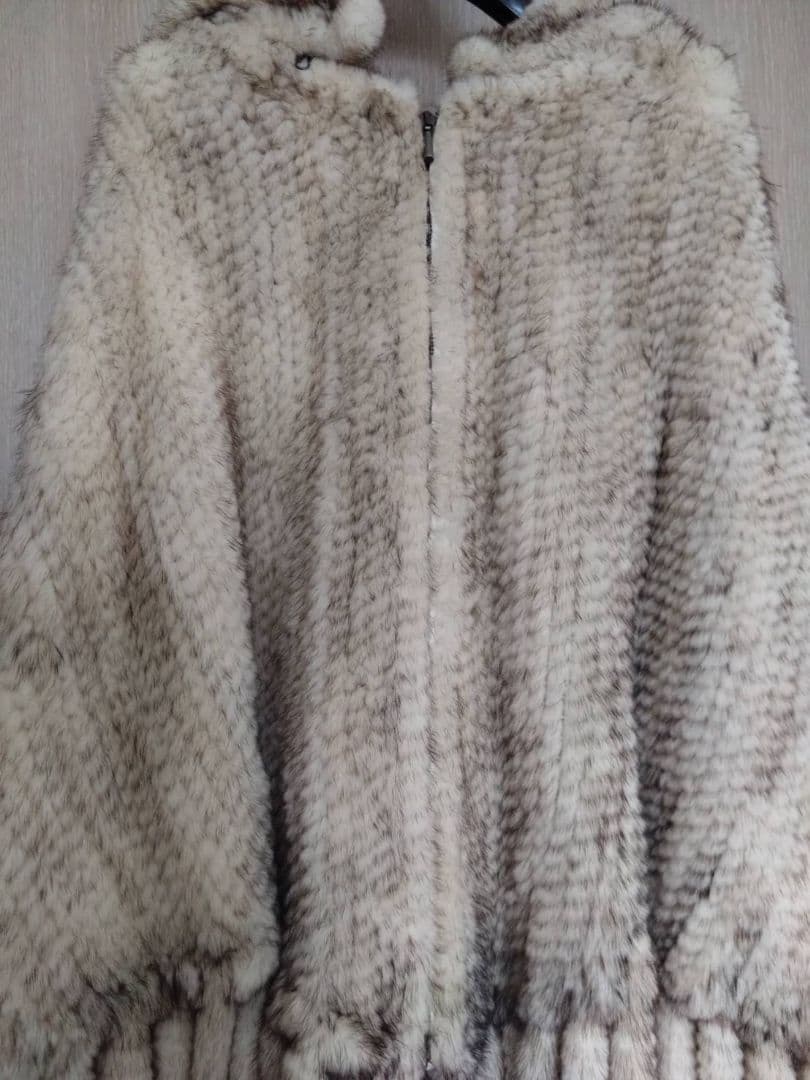 ルシェルブルー　ミンク　ファーポンチョ　フリーサイズ