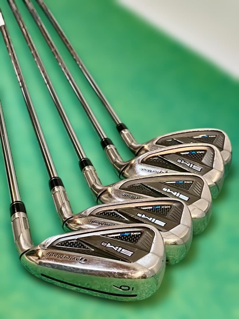 【TaylorMade　SIM2　MAX　アイアン　KBS-S　5本セット】中古