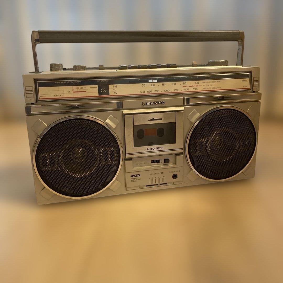 【当時物】SANYO MR-X1 ラジカセ Town U4 昭和レトロ ※難あり