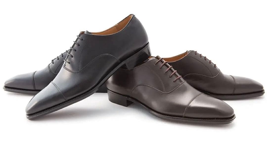 【新品未使用】55%off大塚製靴 内羽根ストレートチップ ダークブラウン