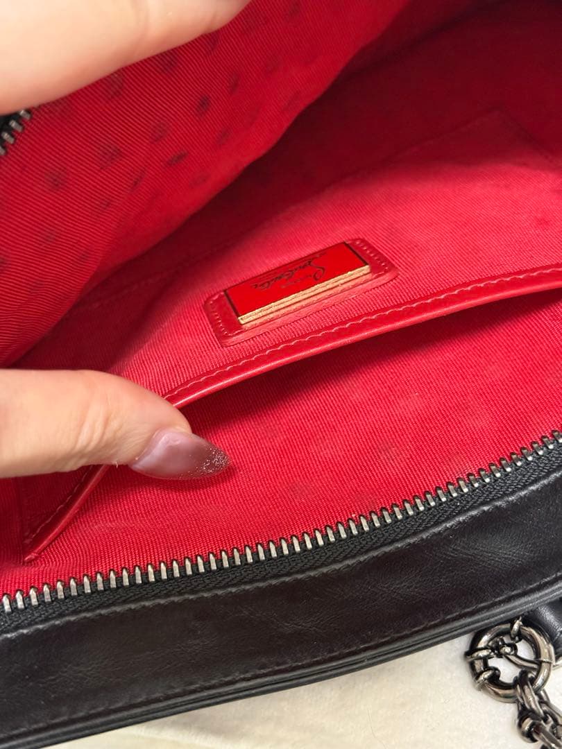 クリスチャンルブタン クラッチ ショルダー バッグ スタッズ スパイク