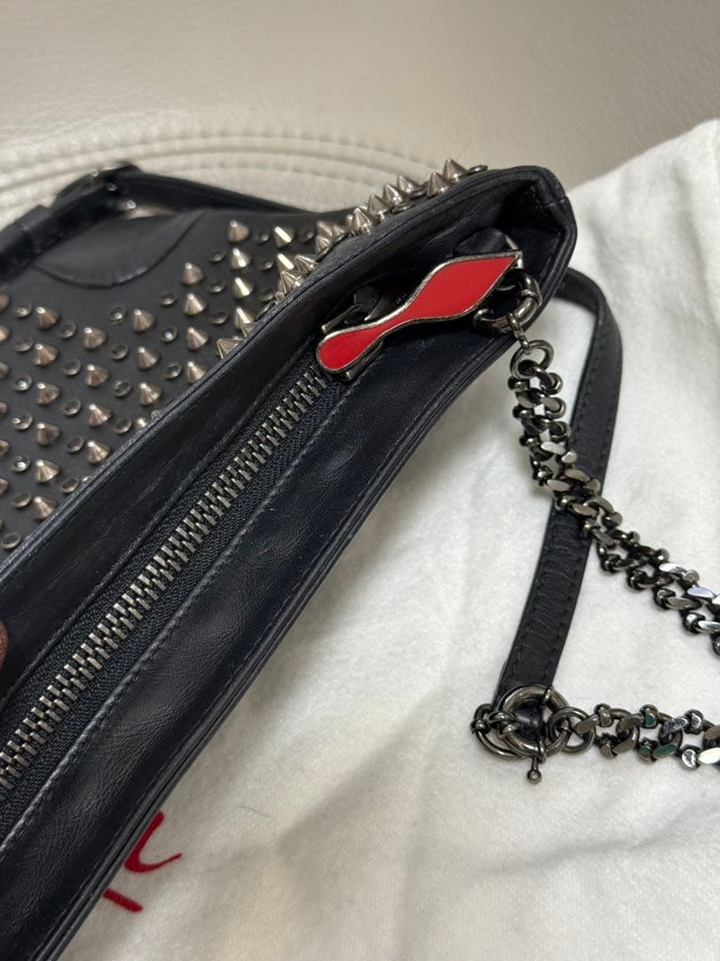 クリスチャンルブタン クラッチ ショルダー バッグ スタッズ スパイク