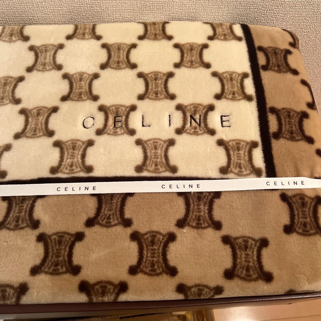 CELINE マカダム柄 毛布 新品 140x200cm 西川産業