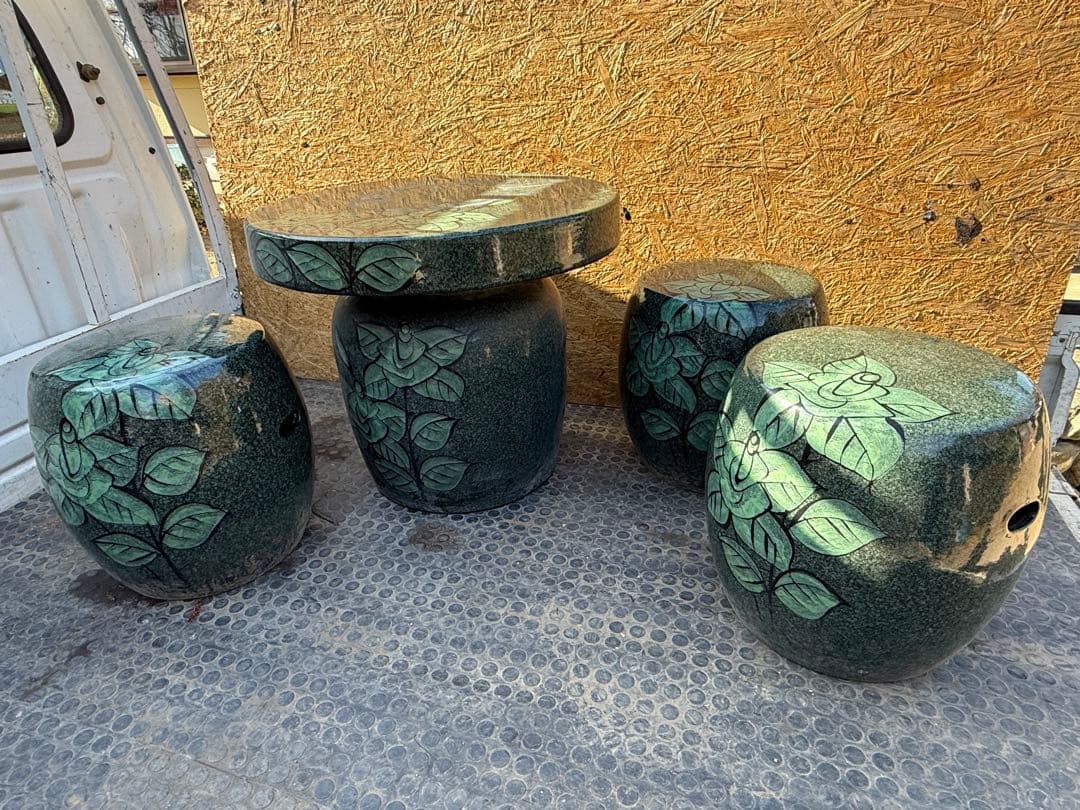 陶器テーブル イス ガーデン ガーデニング