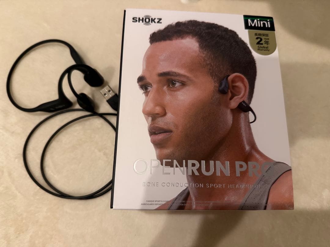 【美品】Shokz Open Run Pro Mini 骨伝導イヤホン