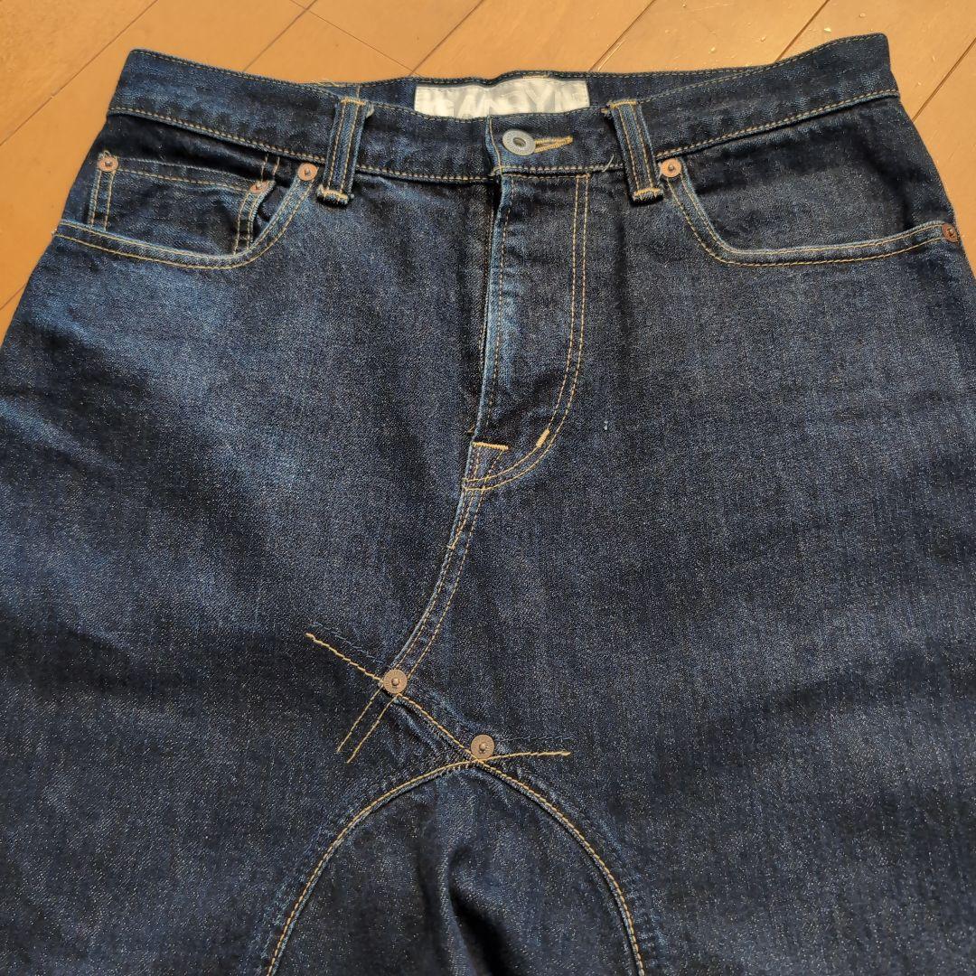 GANRYU定番サルエルデニムパンツガンリュウインディゴコムデギャルソンフミト