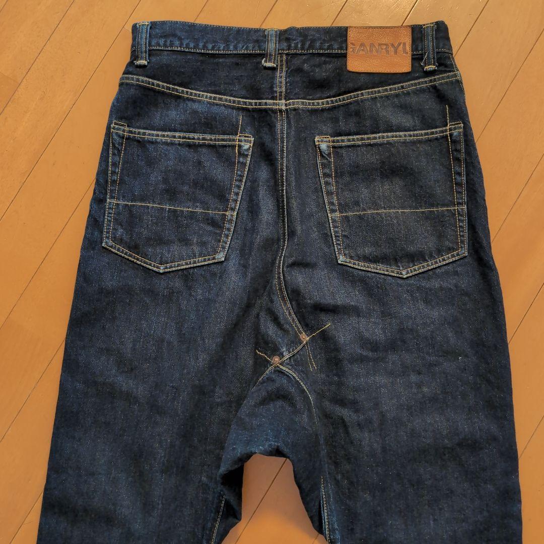 GANRYU定番サルエルデニムパンツガンリュウインディゴコムデギャルソンフミト