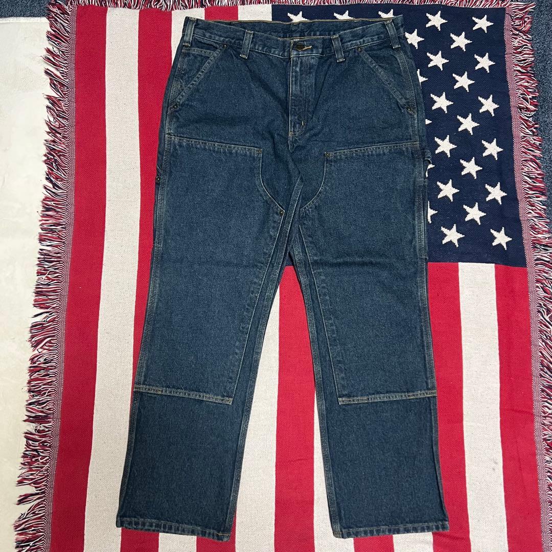 希少carhartt デニムカーハートダブルニーペインター イレギュラー品 美品