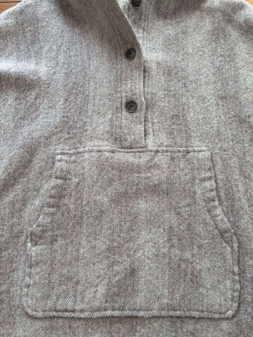 ジャケット・アウター argue SHETLAND WOOL LINEN VINTAGE PONCHO