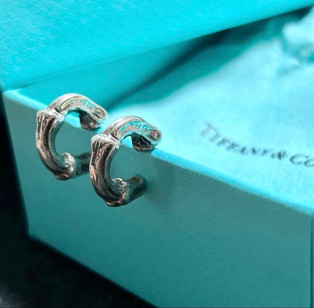 Tiffany & Co. シルバー C字型ピアス