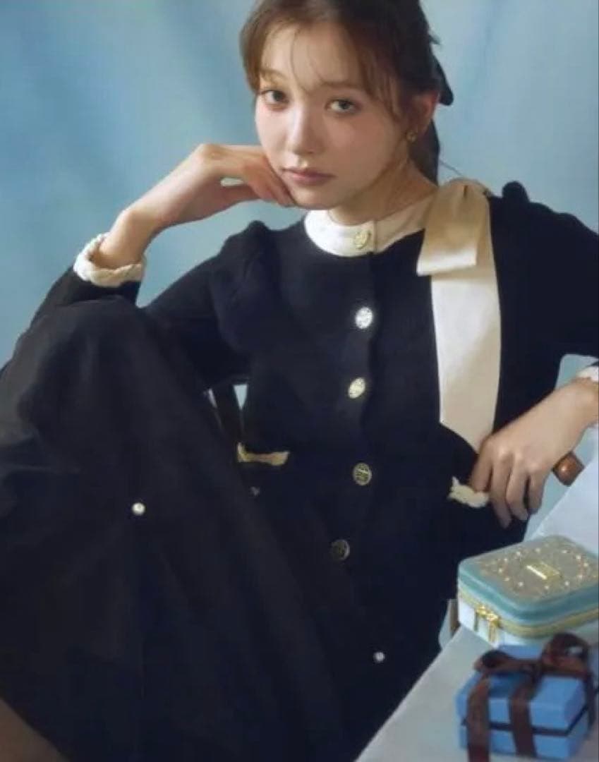 〈MARIEBELLEコラボ〉Ribbon Knit Jacket