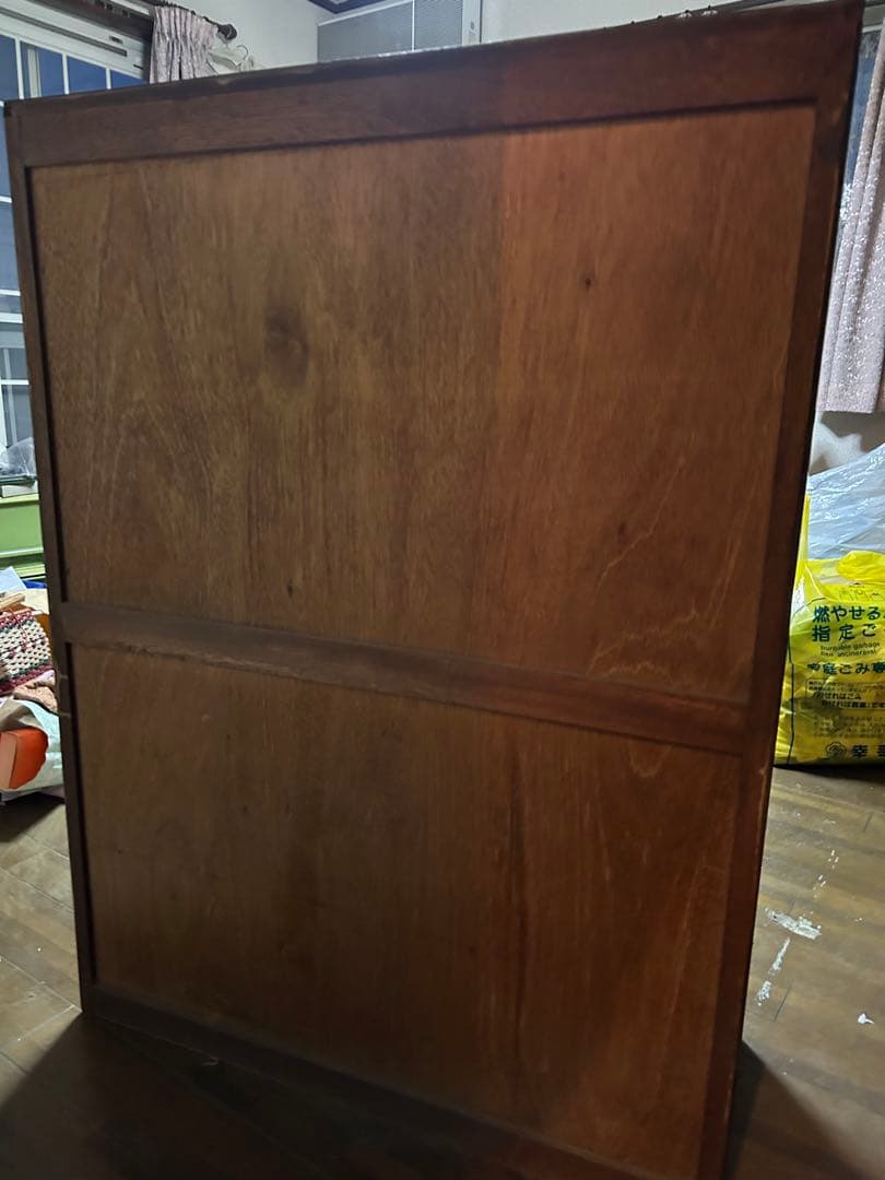 昭和初期　レトロ　本棚　ガラス扉　アンティーク