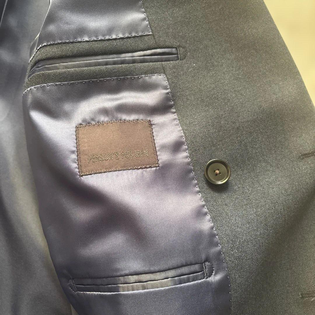 タイムセールA4 S 5万円PERSON'S メンズビジネススーツ ダブル 紺