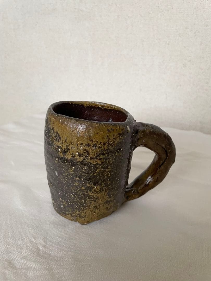 國吉清尚 作　焼締マグカップ
