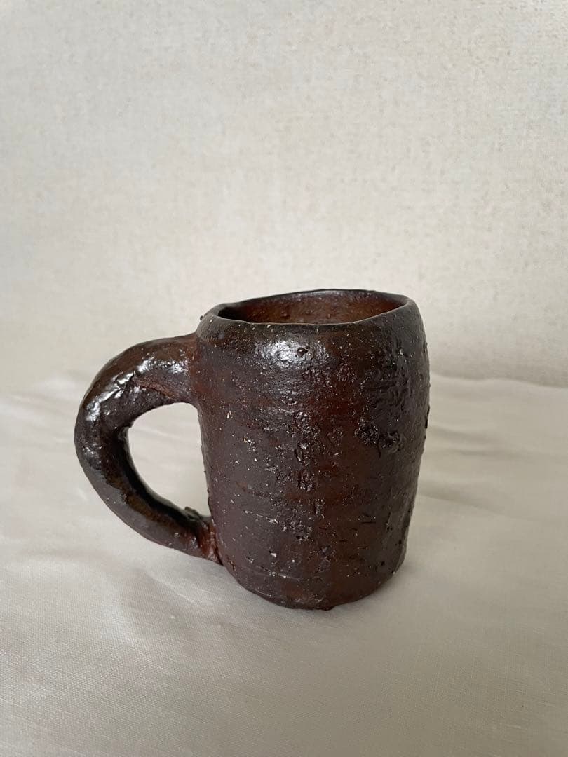 國吉清尚 作　焼締マグカップ