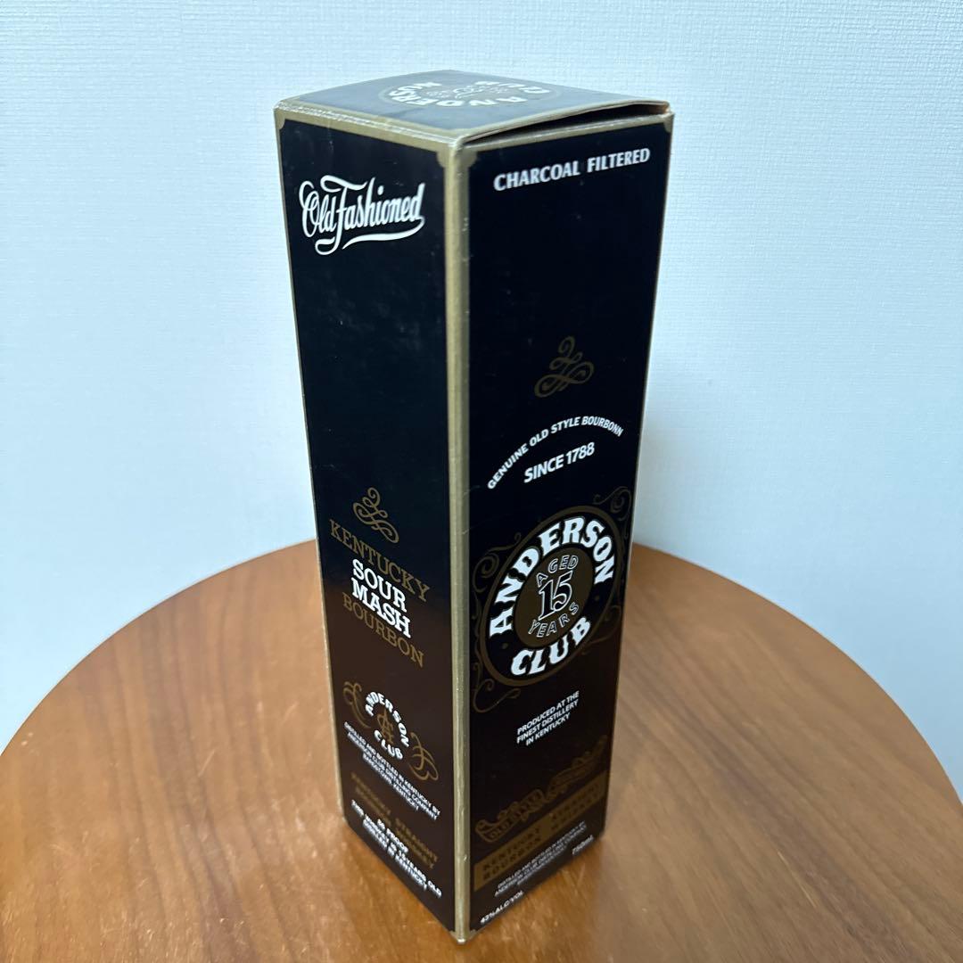 【未開栓・希少】アンダーソンクラブ 15年 バーボン ウイスキー 箱付 古酒