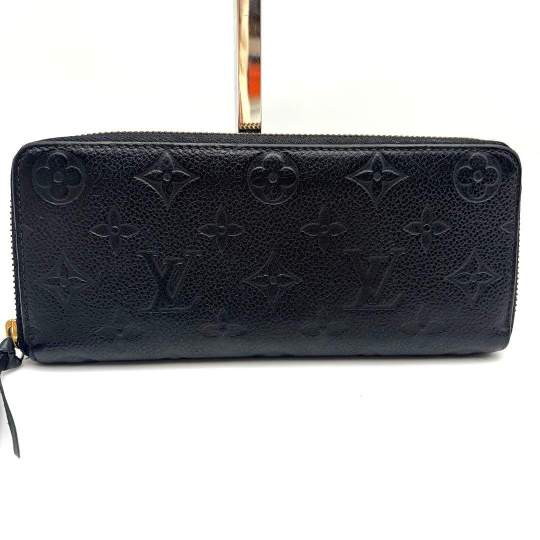 美品　ルイヴィトン　クレマンス　アンプラント　長財布　ブラック　モノグラム