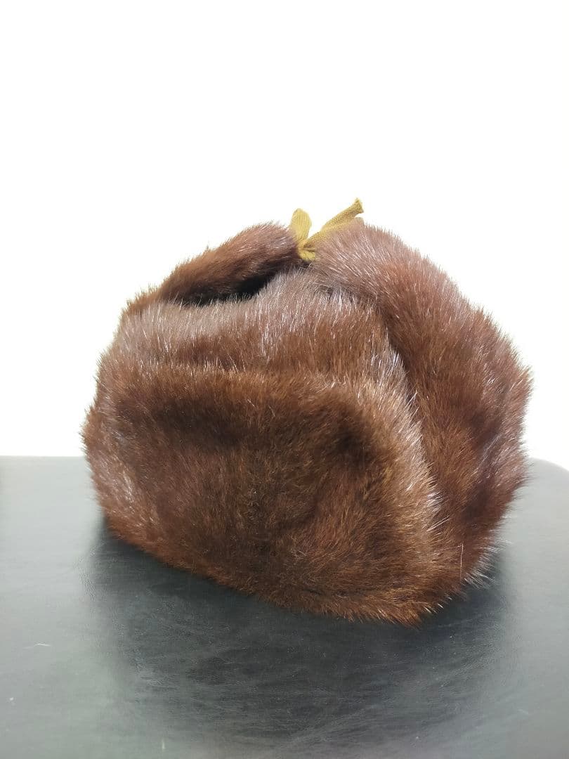 ロシア帽　ミンク　フライトキャップ　エスキモーキャップ