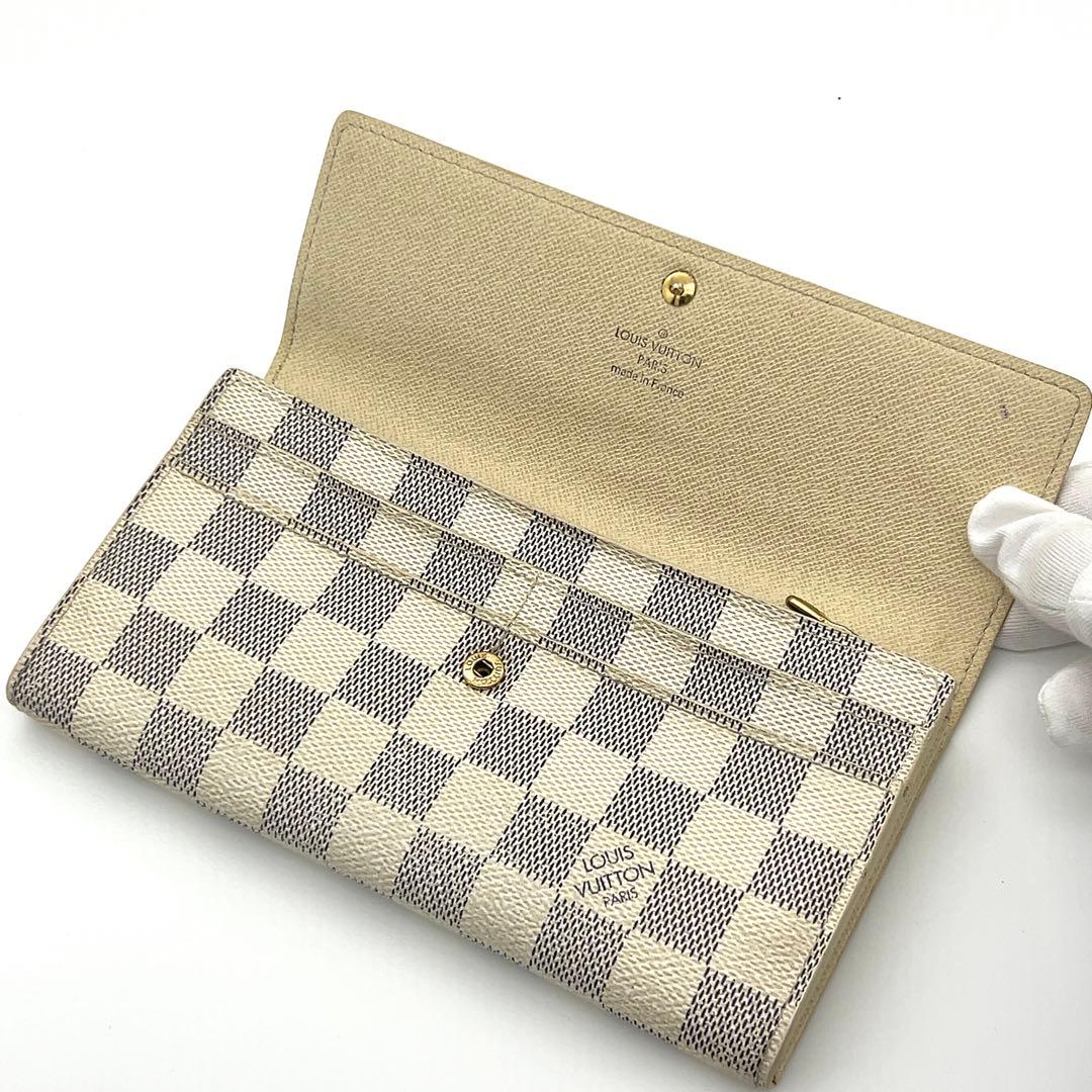 ルイヴィトン 長財布 ダミエアズール ポルトフォイユサラ 男女兼用