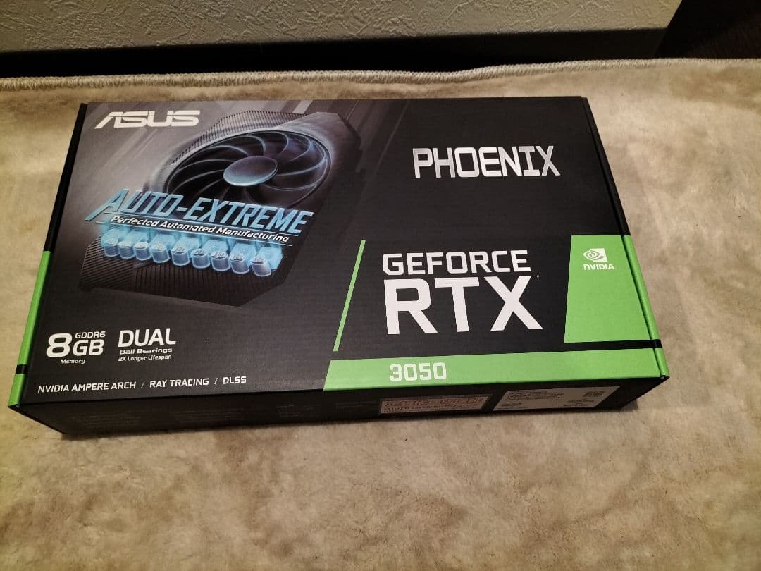 新品未開封・ 8GBモデル ASUS GeForce RTX 3050