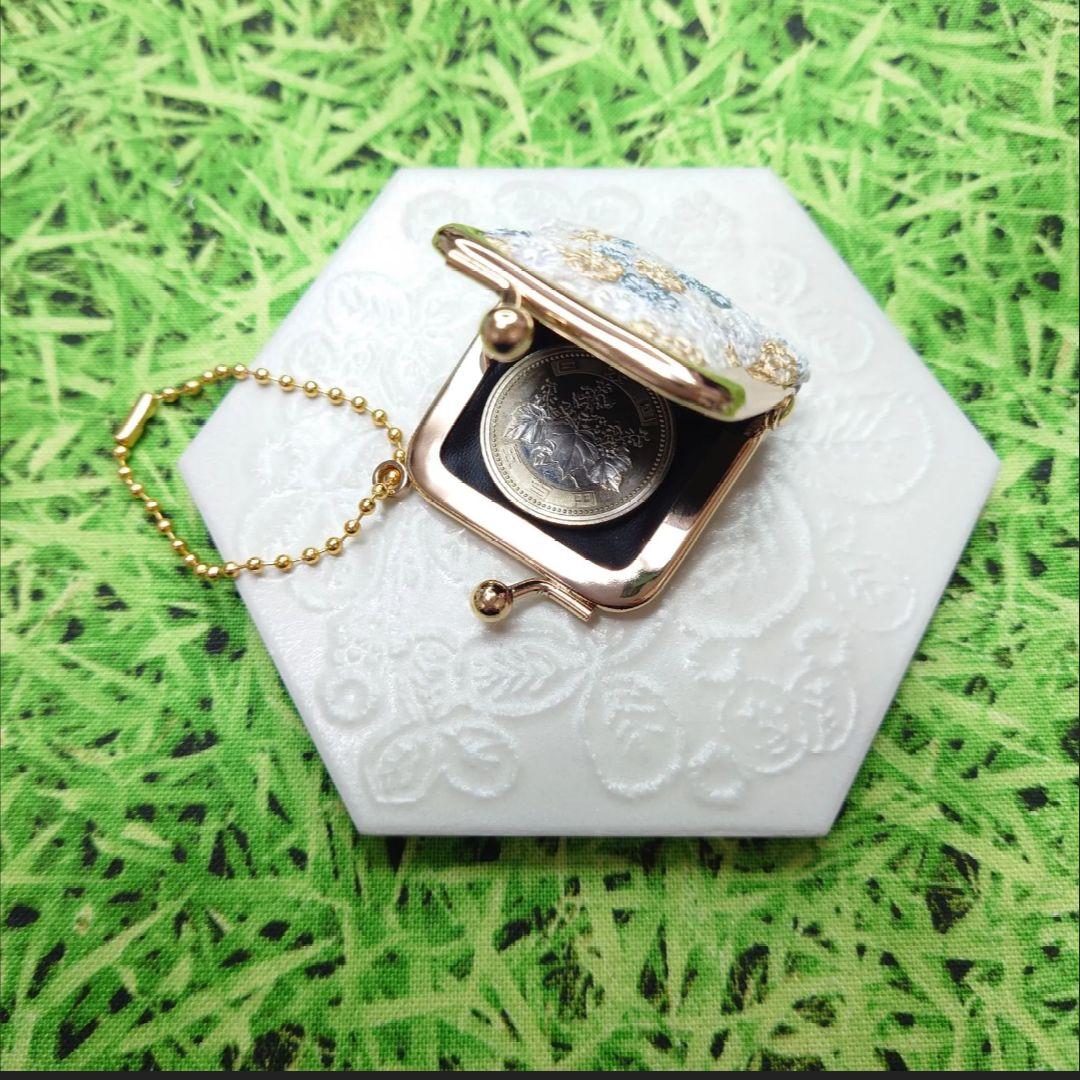 専用☆ミナペルホネン✨skyful グレーmix✨がま口印鑑ケース、チャーム