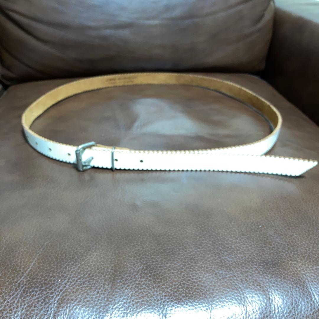 COMME des GARÇONS スカラップホワイトレザーベルト