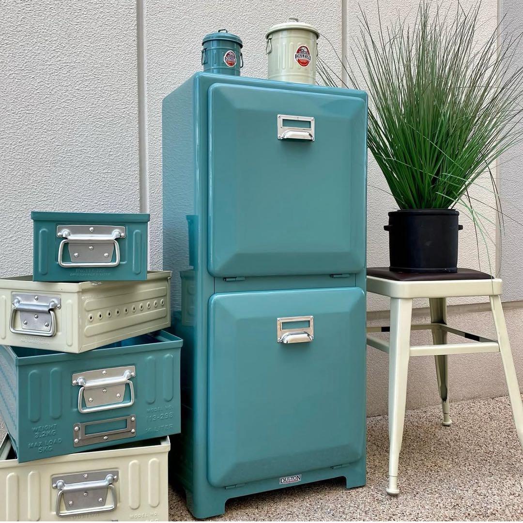 ごみ箱 DULTON TRASH CAN DOUBLEDECKER GRAY GREEN