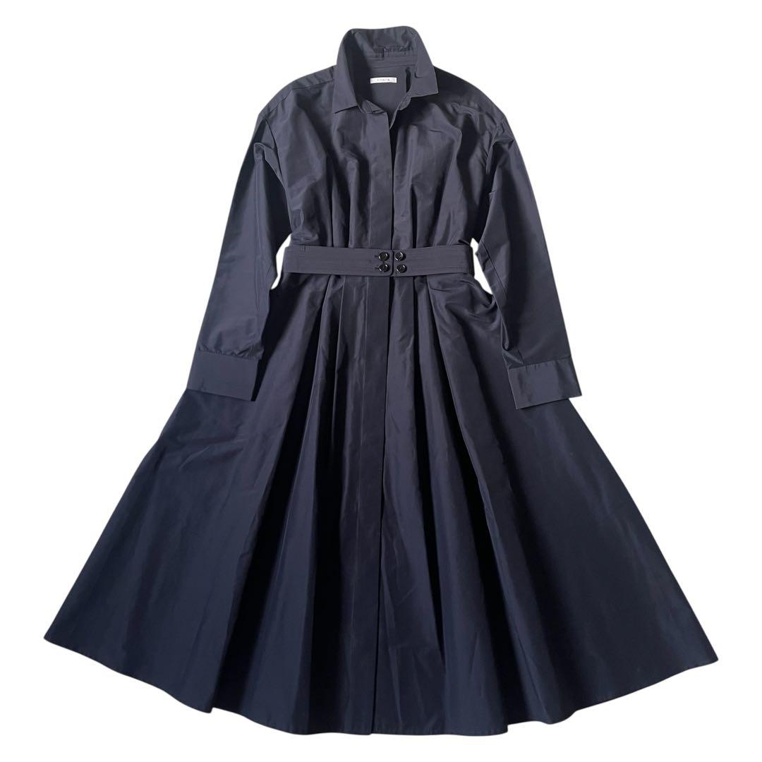 新品同様 AMACA トリアセタイプライター　シャツワンピース ロング丈 現行品