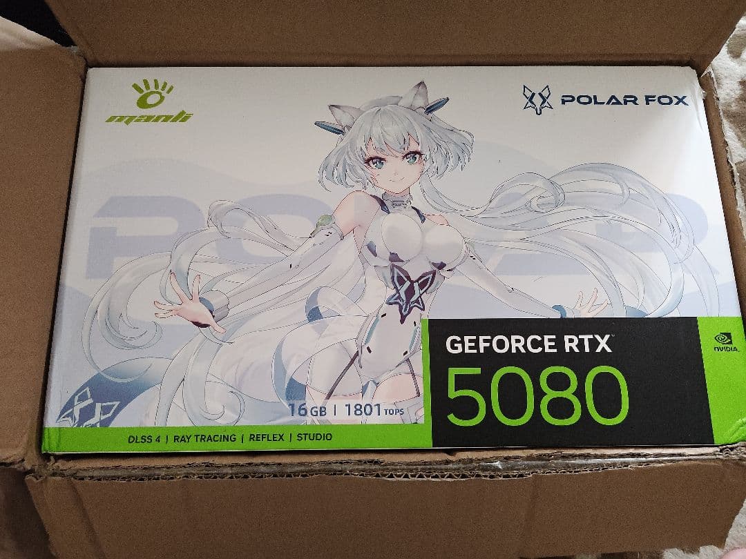グラフィックボード・グラボ・ビデオカード Manli Polar Fox GeForce RTX 5080 OC 16GB