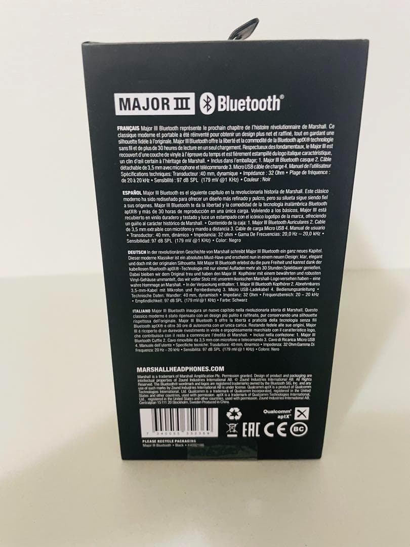 正規品 マーシャル ヘッドホン ブラック MAJOR III メジャー3 ⑩