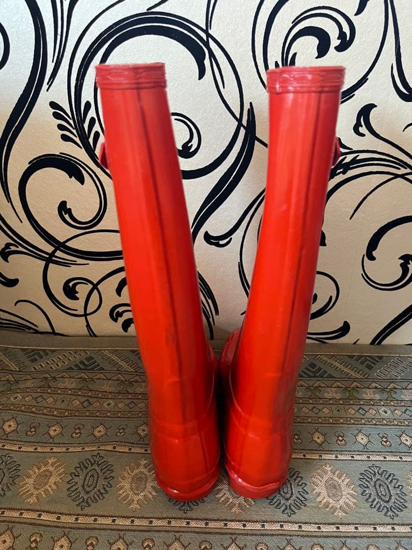 ハンター　ベルト付きレインブーツ　グロスオレンジ　EU37