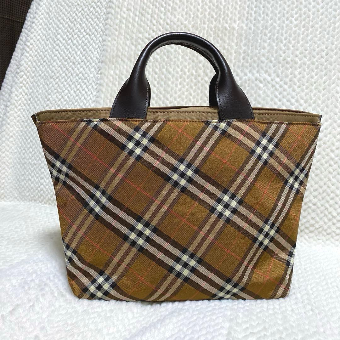 未使用 Burberry バーバリーブルーレーベル ノバチェック ハンドバッグ